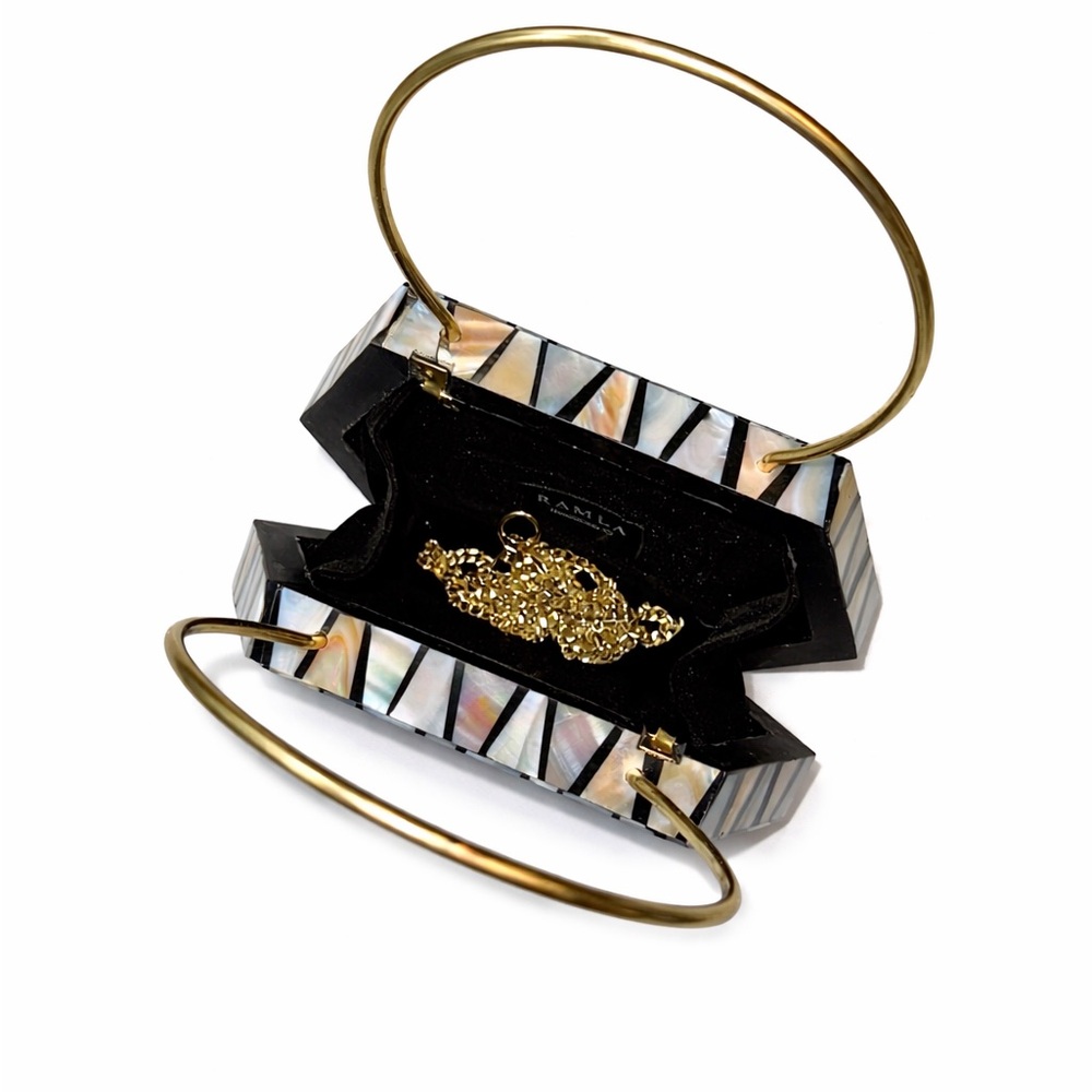NEW - RAMLA Pearly Shell Clutch - Picture 3 of 11